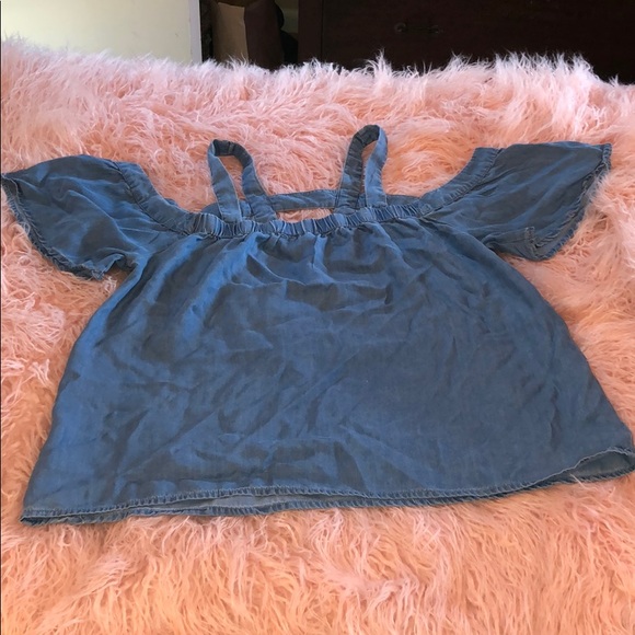 Embroidered Chambray Top - Picture 3 of 3